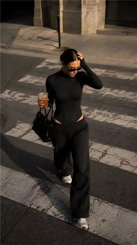 SINOPHANT Turtleneck Long Sleeve Bodysuit