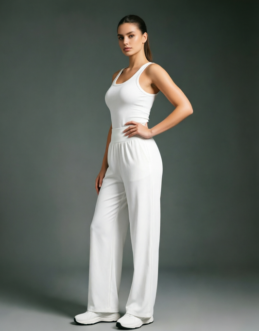Wide leg yoga pants for women with Pockets High Waisted Sweatpants