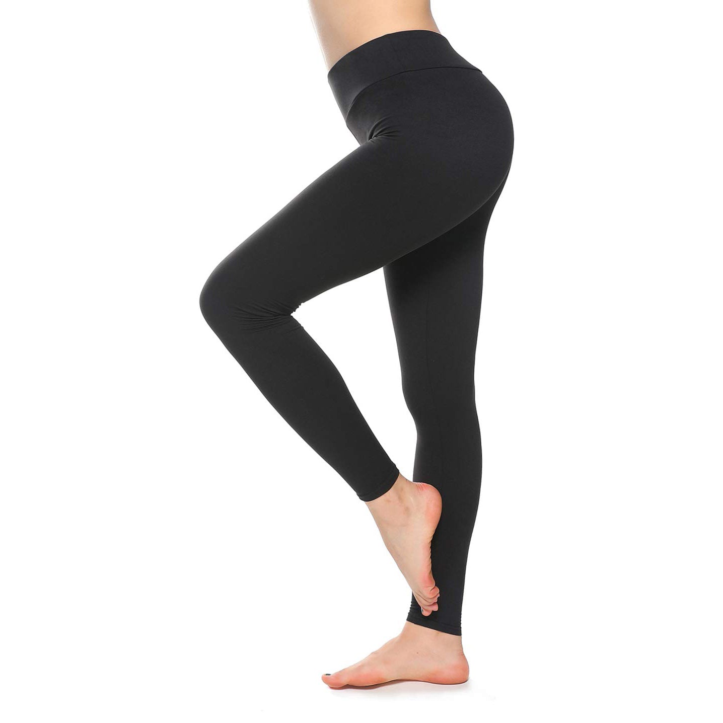 SINOPHANT High Waisted Leggings for Women, Buttery Soft Elastic Opaque Tummy  Control Leggings,Plus Size Workout Gym Yoga Stretchy Pants(Black1,One Size)