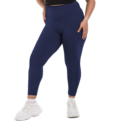 SINOPHANT Plus Size Leggings for Women, High Waisted Tummy Control Buttery Super Soft Black Yoga Pants for Workout Running