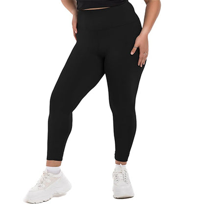 SINOPHANT Plus Size Leggings for Women, High Waisted Tummy Control Buttery Super Soft Black Yoga Pants for Workout Running