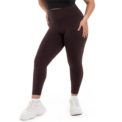 SINOPHANT Plus Size Leggings for Women, High Waisted Tummy Control Buttery Super Soft Black Yoga Pants for Workout Running