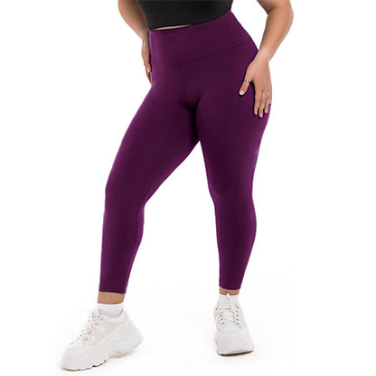 SINOPHANT Plus Size Leggings for Women, High Waisted Tummy Control Buttery Super Soft Black Yoga Pants for Workout Running