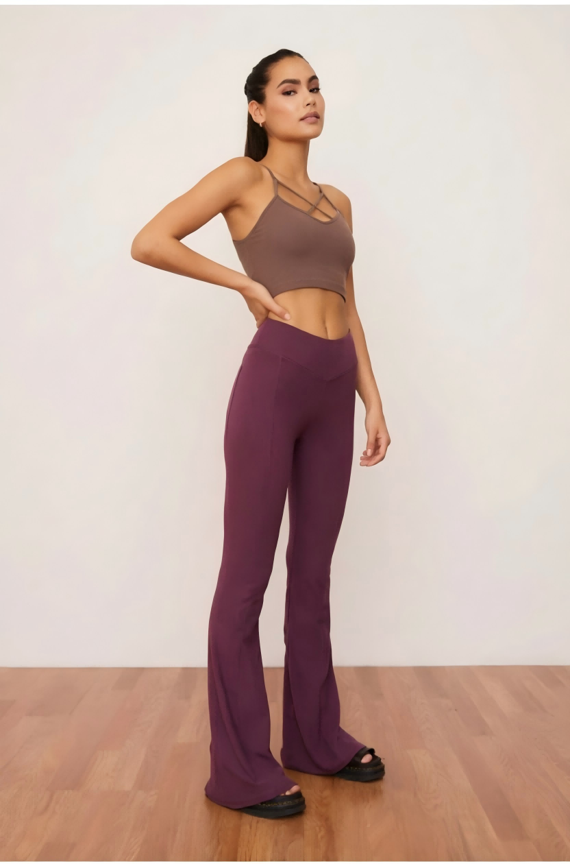 SINOPHANT Elara High Waisted Flare Leggings with Pockets