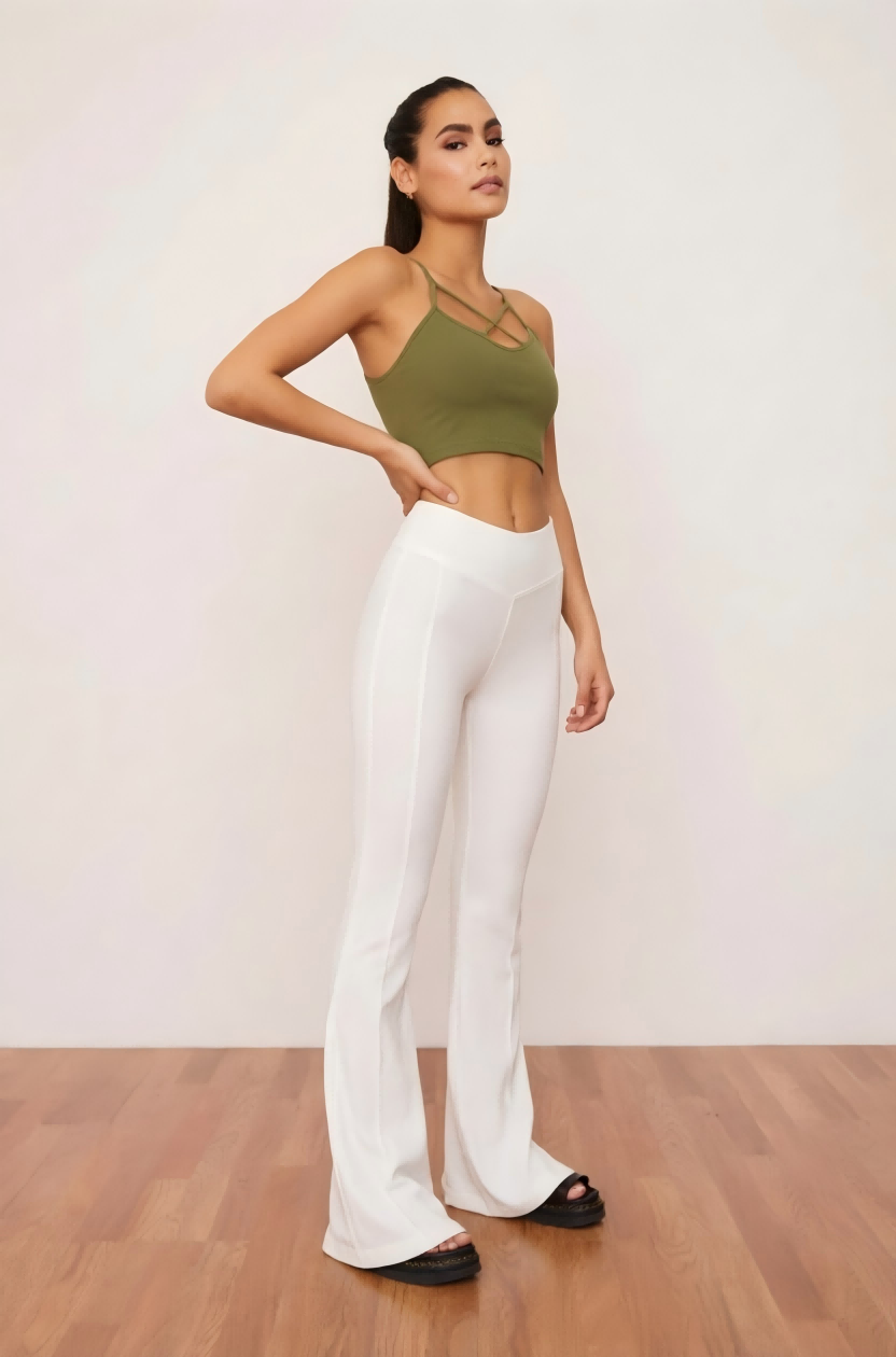 SINOPHANT Elara High Waisted Flare Leggings with Pockets