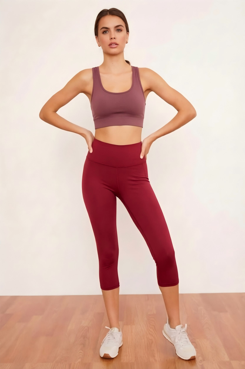 SINOPHANT High Waisted Capri Leggings