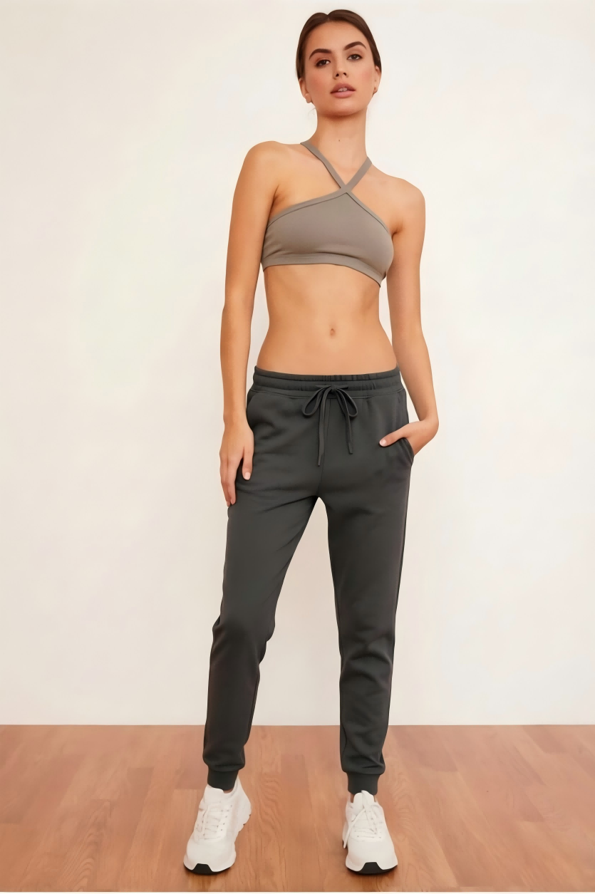 SINOPHANT High Waisted Drawstring Joggers with Pockets