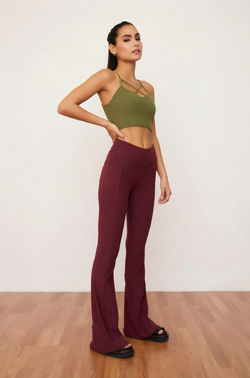 SINOPHANT Elara High Waisted Flare Leggings with Pockets