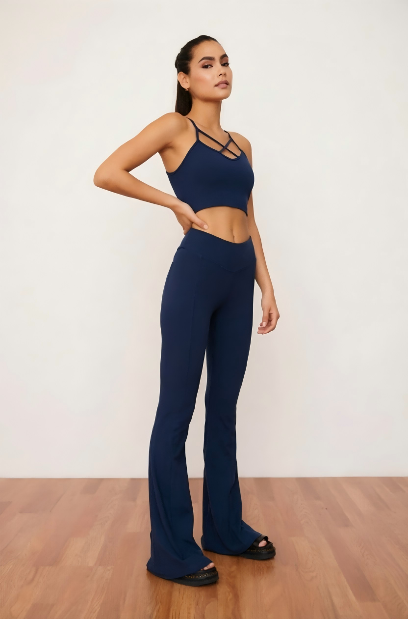 SINOPHANT Elara High Waisted Flare Leggings with Pockets