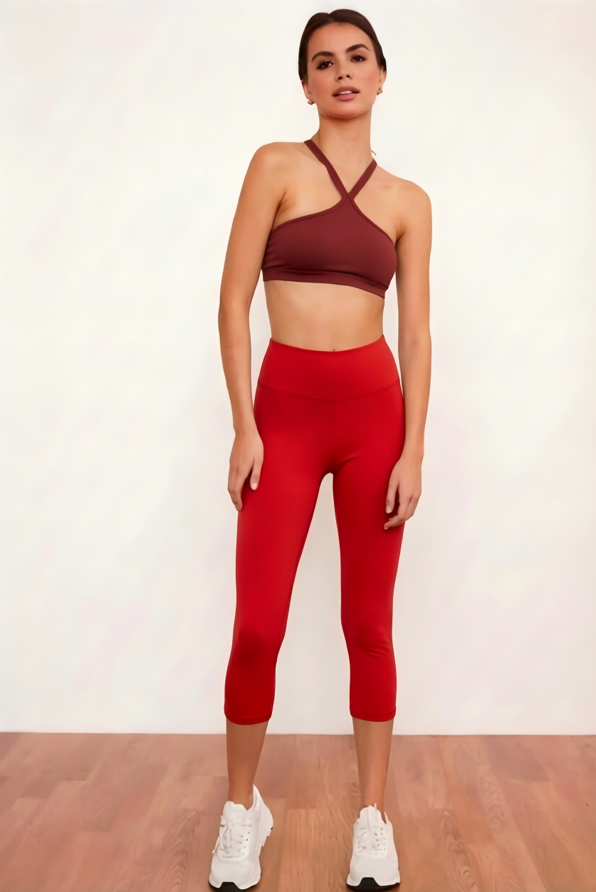 SINOPHANT High Waisted Capri Leggings