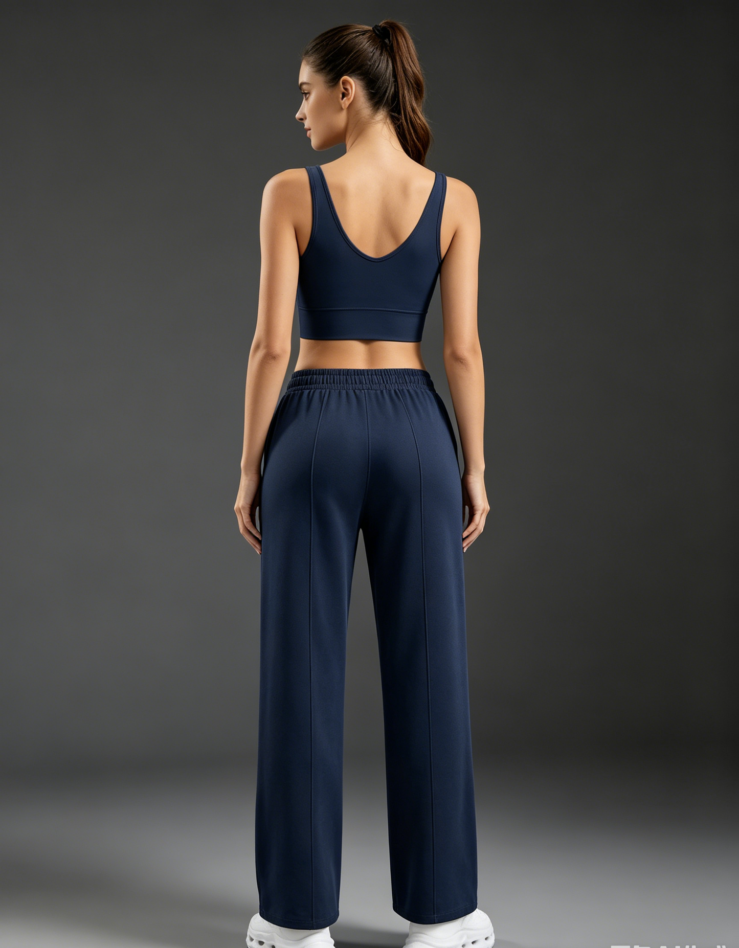 SINOPHANT Adjustable Wide Leg Sweatpants with Pockets