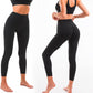 Cuttable Leggings with Inside Pocket for Women，High Waisted Tummy Control Soft Slim Workout Leggings