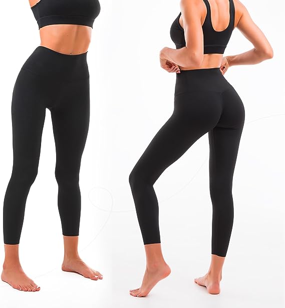 Cuttable Leggings with Inside Pocket for Women，High Waisted Tummy Control Soft Slim Workout Leggings