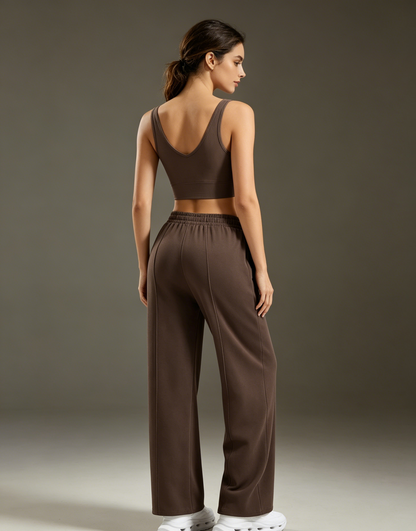 SINOPHANT Adjustable Wide Leg Sweatpants with Pockets