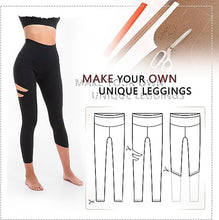 Carregar imagem no visualizador da galeria, Walifrey Cuttable Leggings with Inside Pocket for Women，High Waisted Tummy Control Soft Slim Workout Leggings
