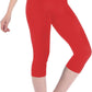 Women's High Waist 3/4 Leggings Opaque Black for Sports Gym Yoga