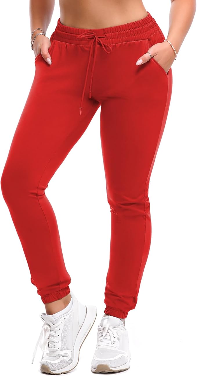 SINOPHANT Joggers for Women with Pockets Drawstring Sweatpants for Lounge Gym Yoga
