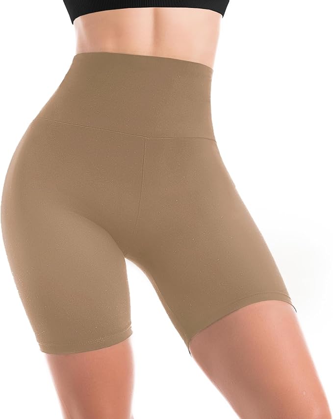 SINOPHANT High Waisted Women Biker Shorts - 6” Buttery Soft Elastic Tummy Control Shorts for Gym, Yoga, Workout