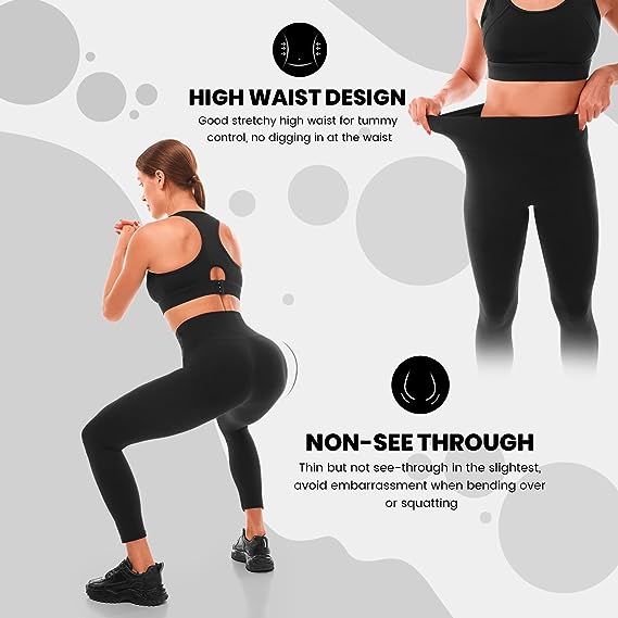 Leggings for Women High Waist Black Leggings for Women Gym Sport Workout