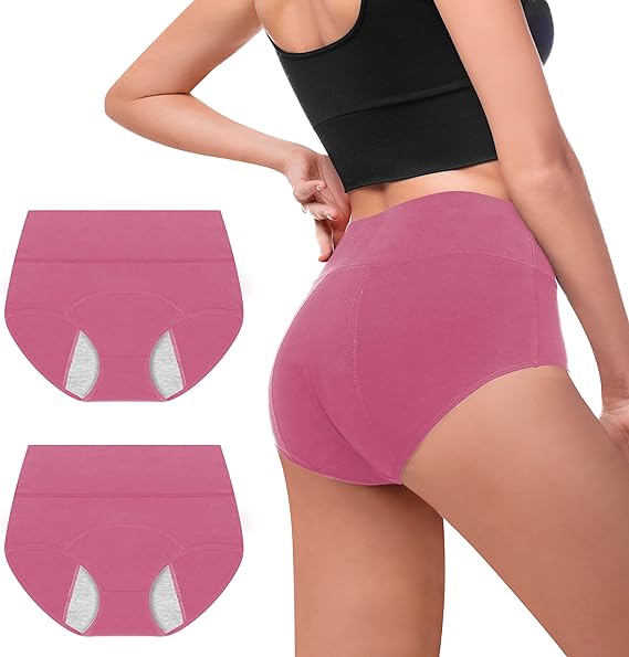 Menstrual Underwear for Women, Cotton Knickers Multipack with Leakproof Crotch for Heavy Flow Extra Protection