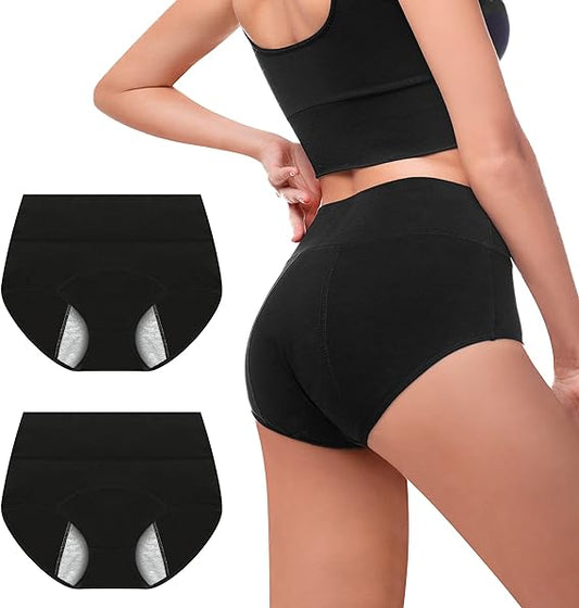 Menstrual Underwear for Women, Cotton Knickers Multipack with Leakproof Crotch for Heavy Flow Extra Protection