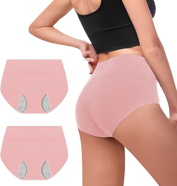 Menstrual Underwear for Women, Cotton Knickers Multipack with Leakproof Crotch for Heavy Flow Extra Protection