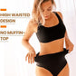 SINOPHANT High Waisted Thongs for Women, No Show Underwear Tummy Control Panties 4 Packs