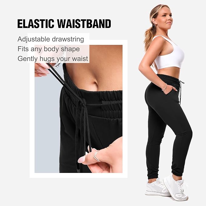 SINOPHANT Joggers for Women with Pockets Drawstring Sweatpants for Lounge Gym Yoga
