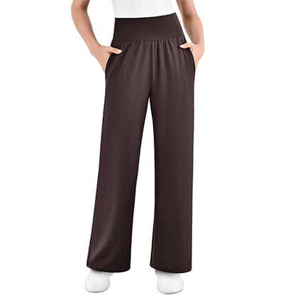 SINOPHANT Womens Wide Leg Yoga Pants with Pockets High Waisted Casual Lounge Loose Palazzo Pajama Sweatpants