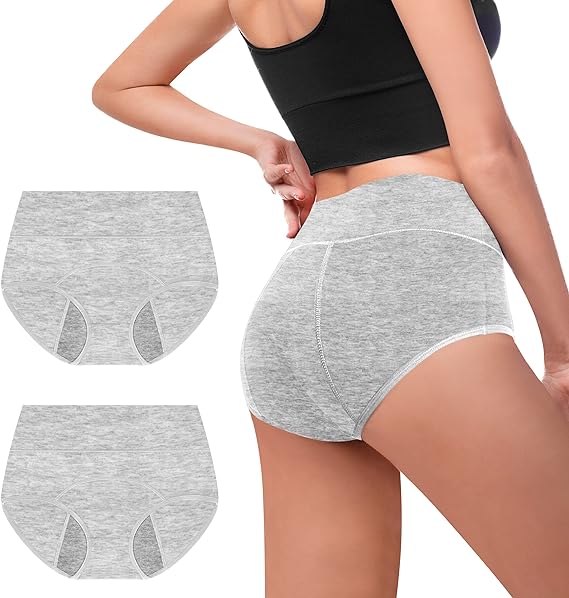 Menstrual Underwear for Women, Cotton Knickers Multipack with Leakproof Crotch for Heavy Flow Extra Protection