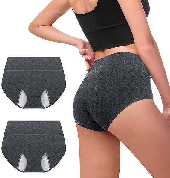 Menstrual Underwear for Women, Cotton Knickers Multipack with Leakproof Crotch for Heavy Flow Extra Protection