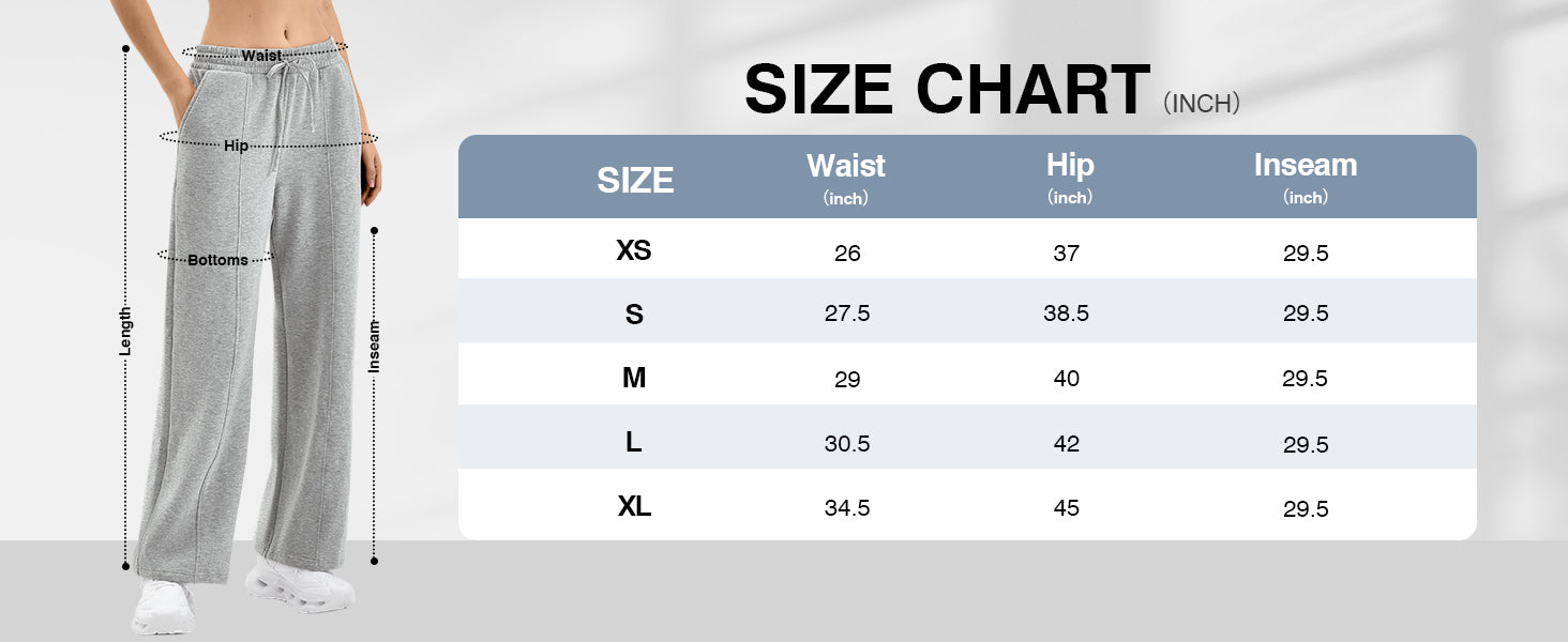 SINOPHANT Womens Wide Leg Sweatpants Baggy Pants with Pockets Fashion Outfits 2026 Drawstring Athletic Joggers