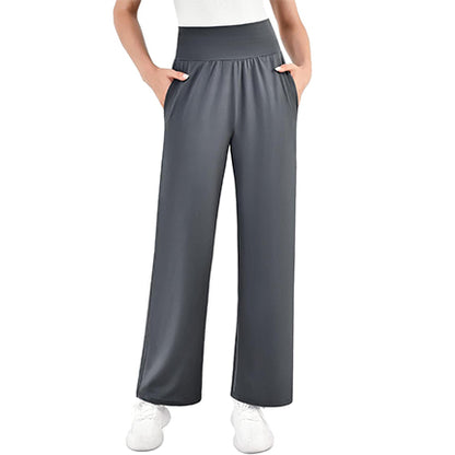 SINOPHANT Womens Wide Leg Yoga Pants with Pockets High Waisted Casual Lounge Loose Palazzo Pajama Sweatpants