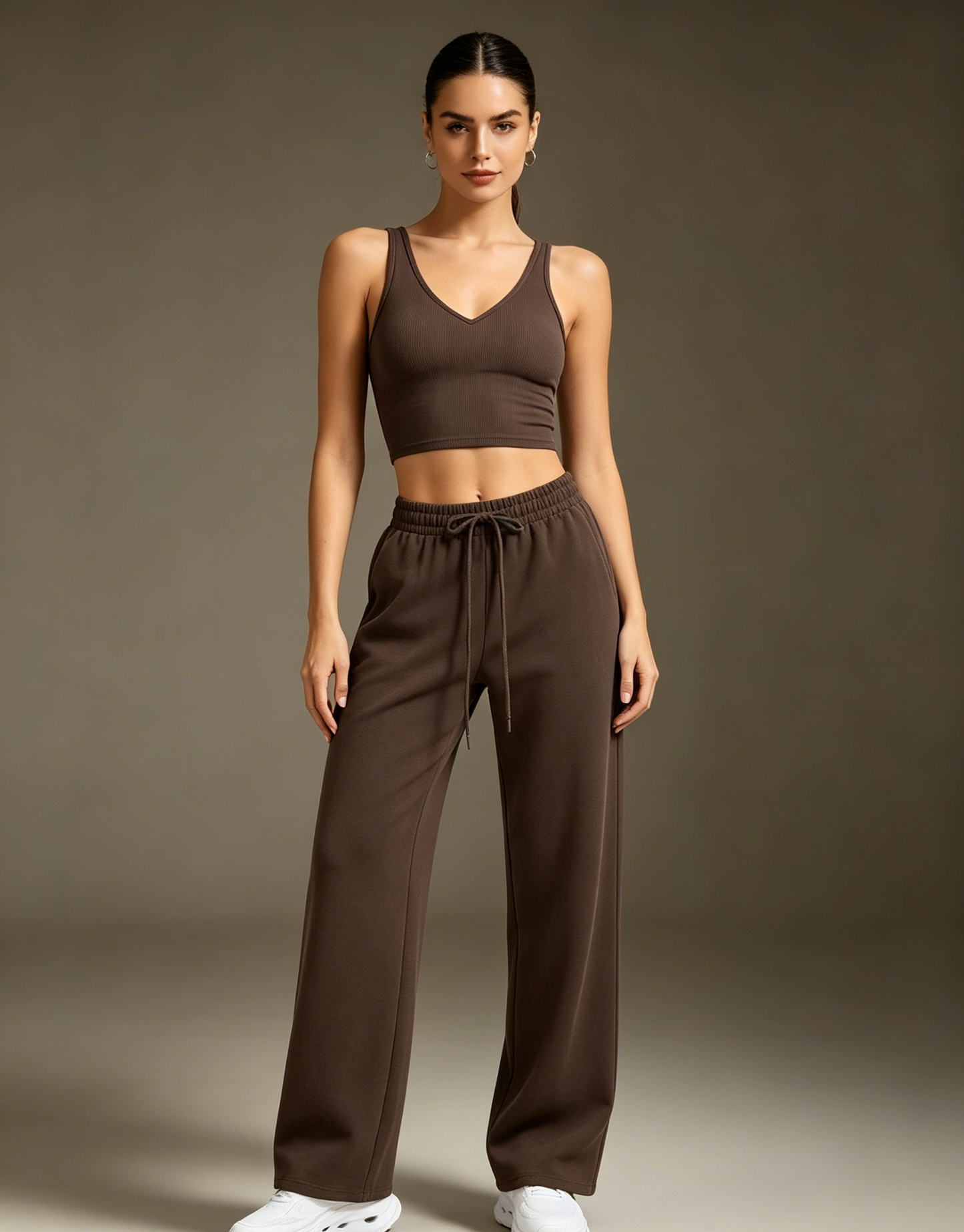 SINOPHANT Adjustable Wide Leg Sweatpants with Pockets