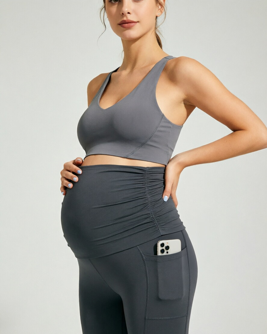 SINOPHANT Maternity Leggings with Side Pockets