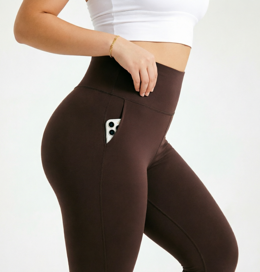 SINOPHANT Freya Plus Size Full Length Leggings with  Pockets