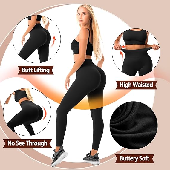 Scrunch Butt Lifting Leggings for Women，High Waisted Yoga Pants Workout Running Leggings