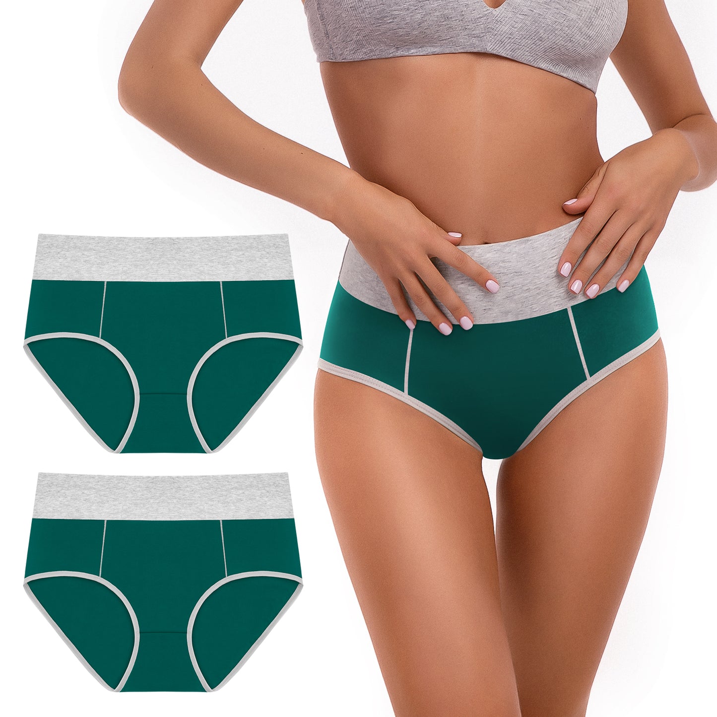 Sinopant High Waisted Cotton Underwear For Women Knickers