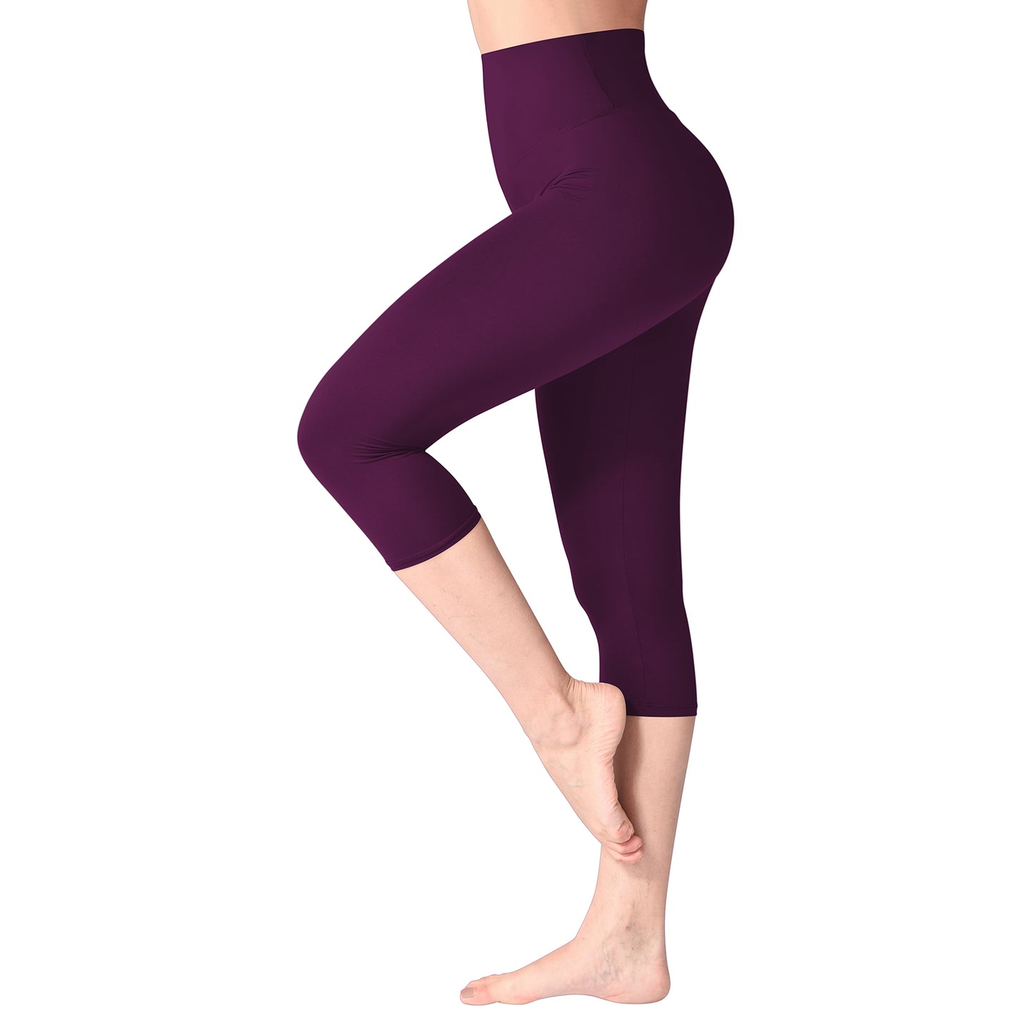 Sinopant High Waisted Slim Stretchy Cropped  Pants Black Yoga Plus Size Leggings For Women