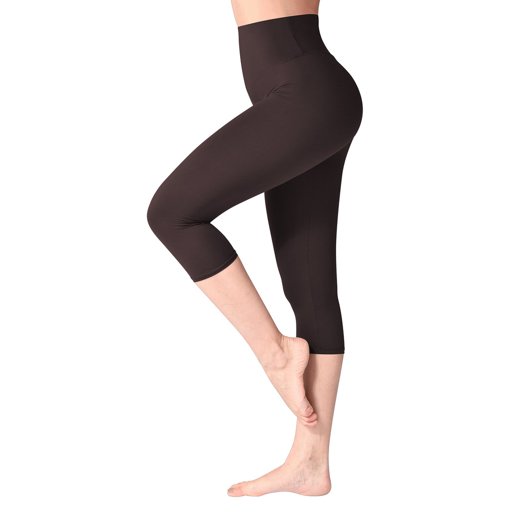 Sinopant High Waisted Slim Stretchy Cropped  Pants Black Yoga Plus Size Leggings For Women
