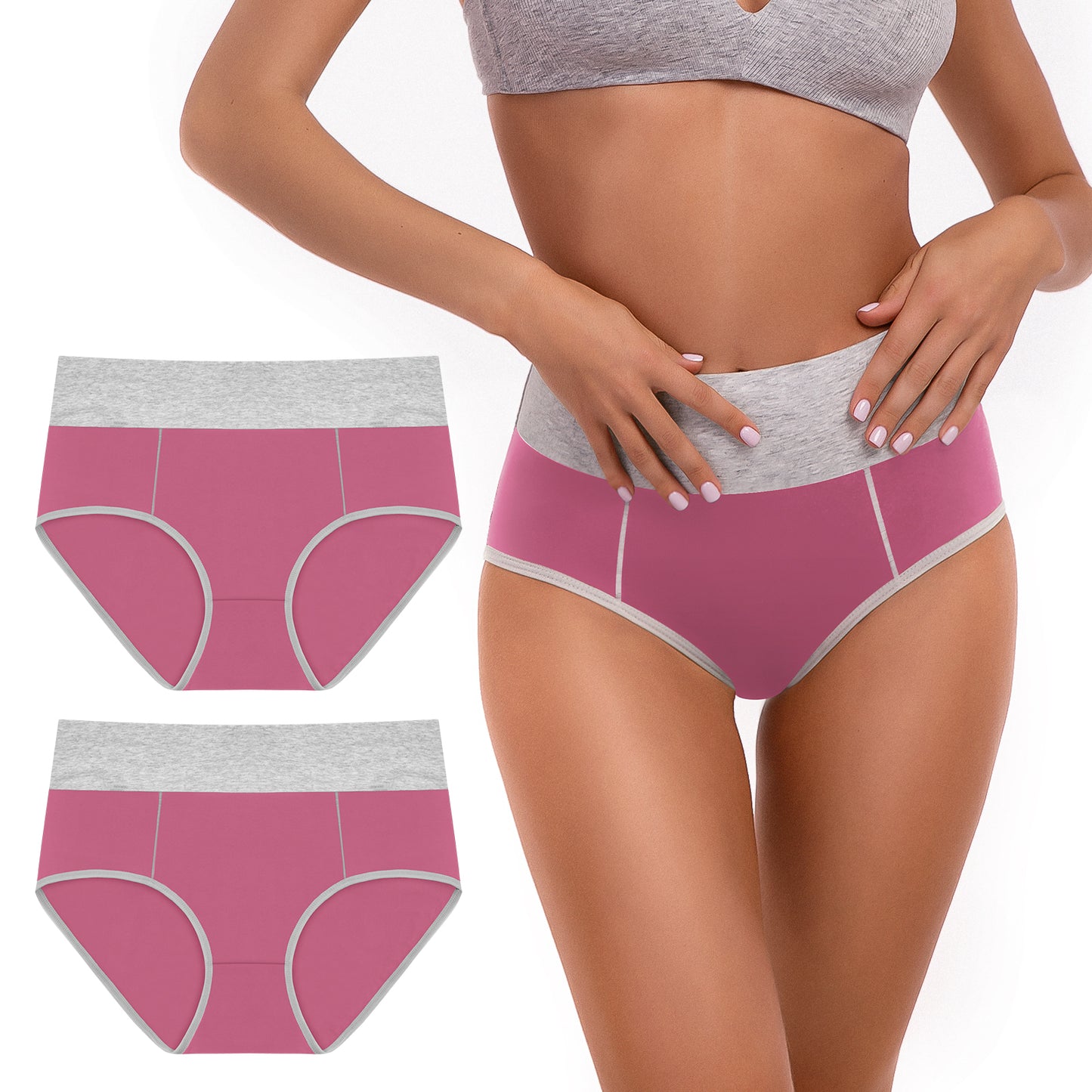 Sinopant High Waisted Cotton Underwear For Women Knickers