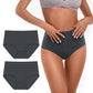 Sinopant Ladies Cotton High Waisted Underwear For Women Solid Knickers