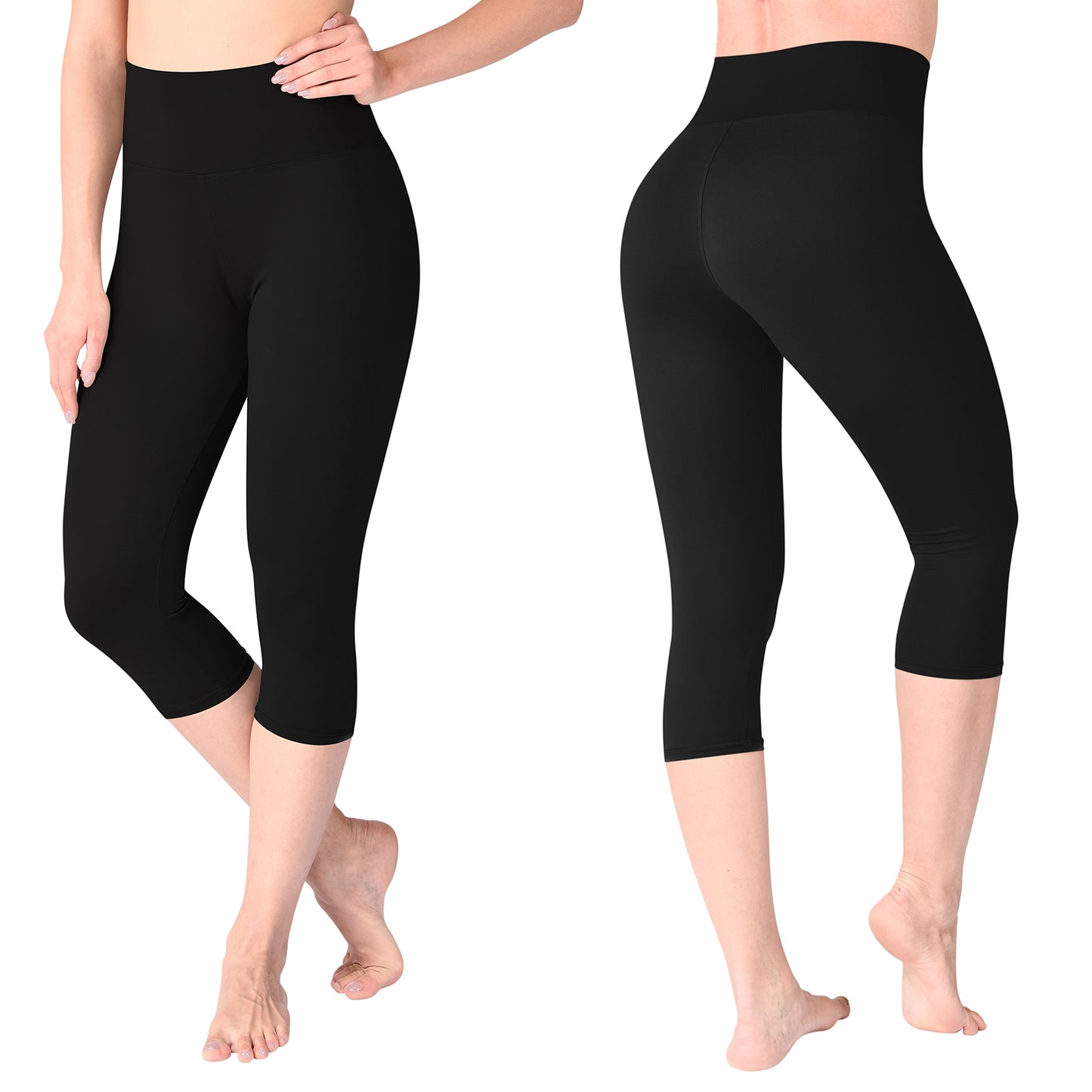 Sinopant High Waisted Slim Stretchy Cropped  Pants Black Yoga Plus Size Leggings For Women