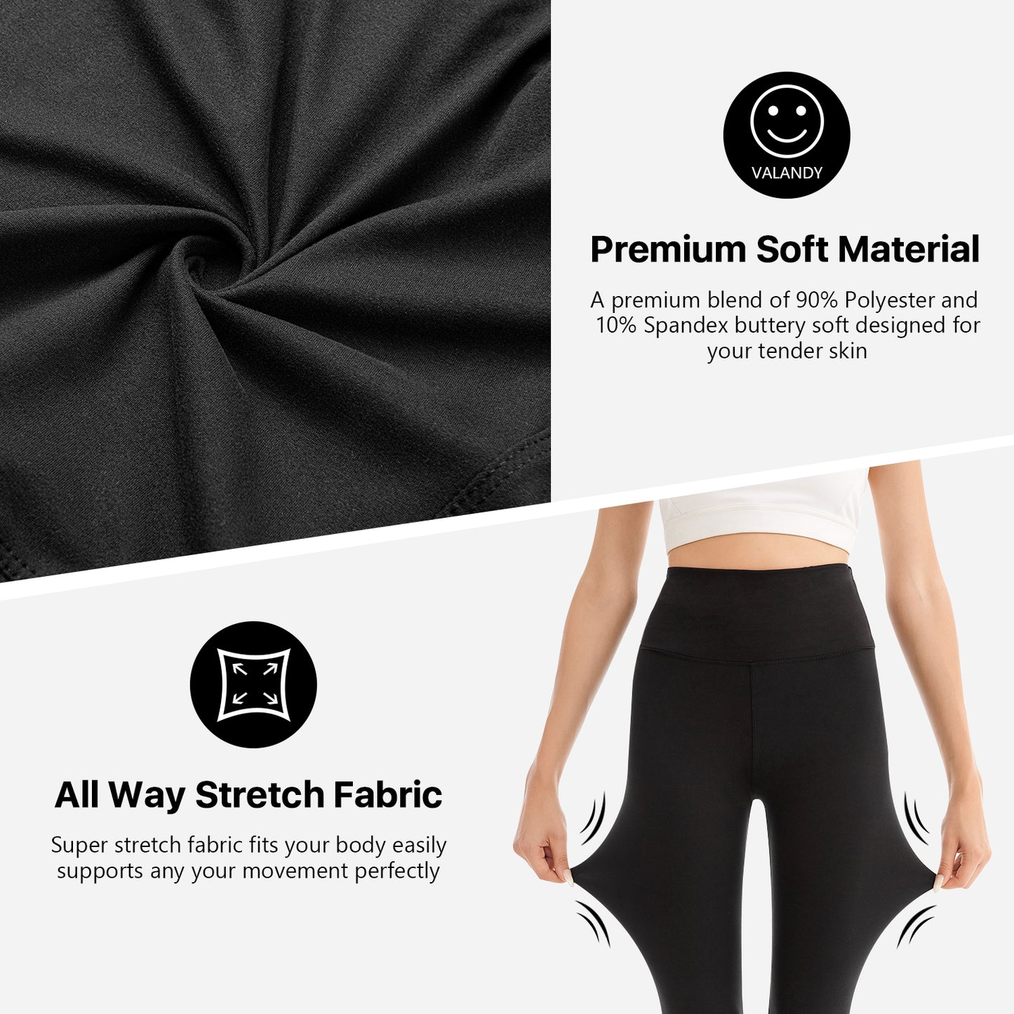 Sinopant High Waisted Slim Stretchy Cropped  Pants Black Yoga Plus Size Leggings For Women